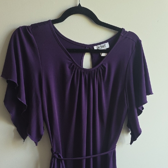 Enchanté - Deep Purple Mini Dress - Size 8 - Picture 2 of 3